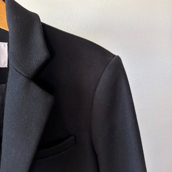 Everlane The Italian ReWool Trench Coat Black Size Small (Petite) - Picture 2 of 16